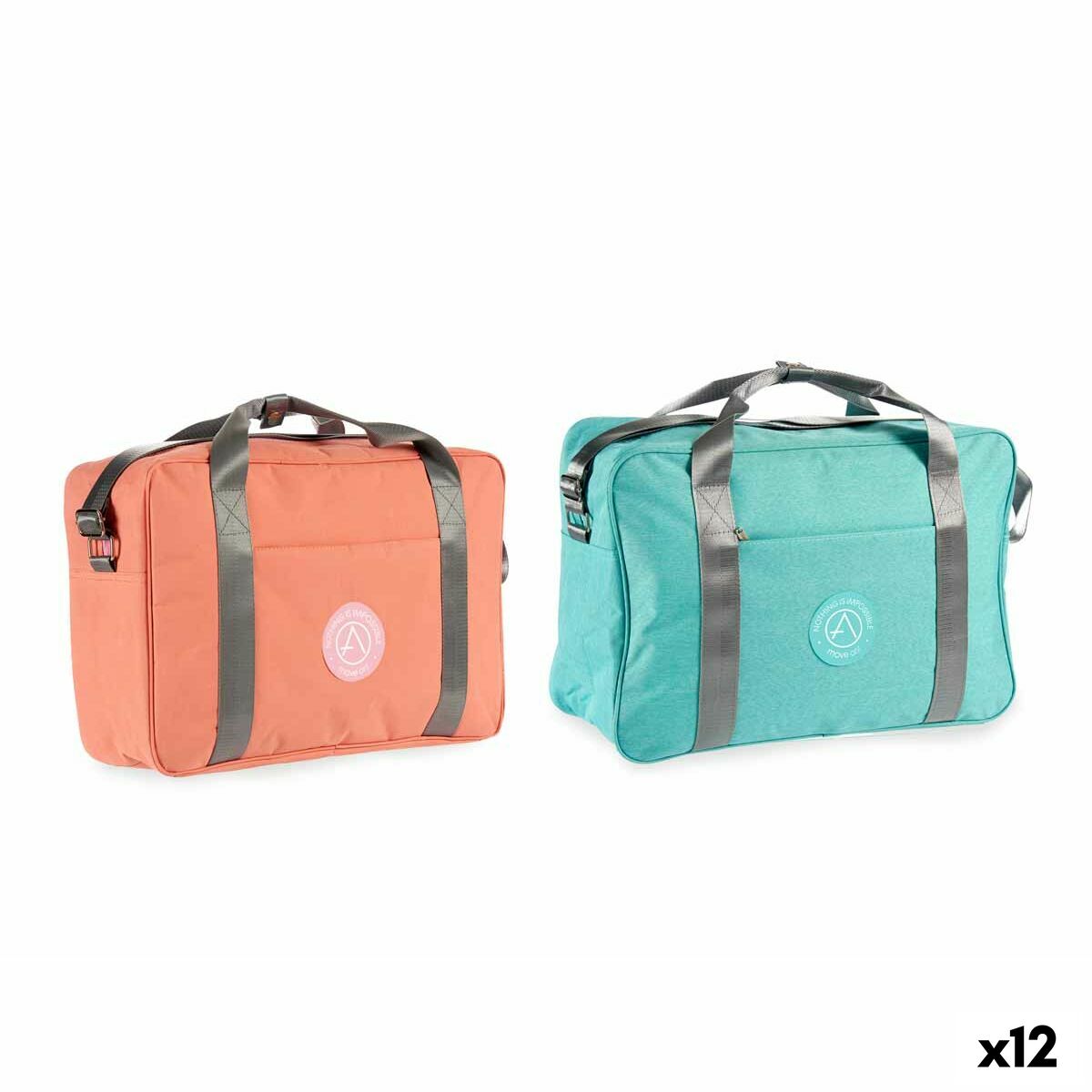 Sports Bag Berilo Green Pink Polyester 14 x 34 x 44 cm (12 Units)